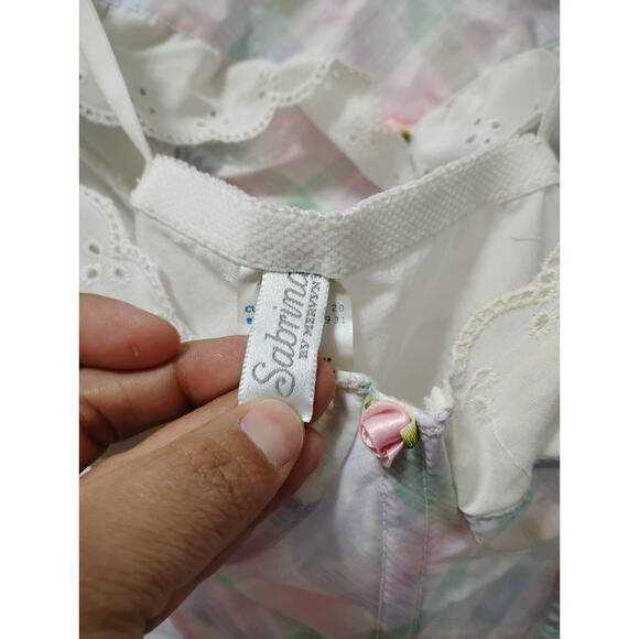 Sabrina By Mervene Ok Intimates 90' Corset Set Multicolor Gingham L/M - Picture 3 of 15